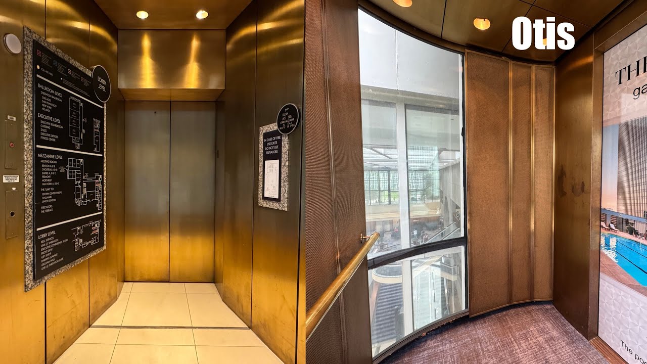 Glass Otis Lobby Elevator at the Sheraton Crown Center