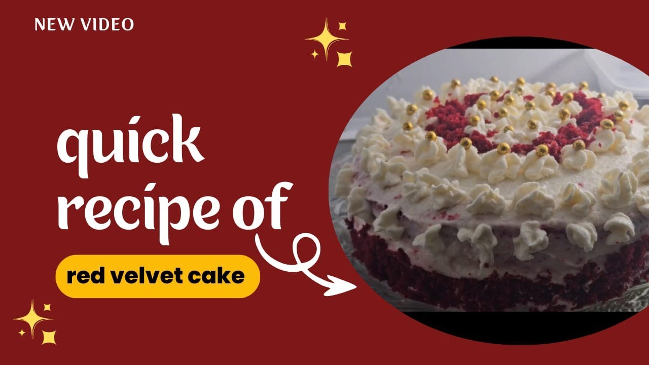 Easy quick and low budget recipe of red velvet cake. 