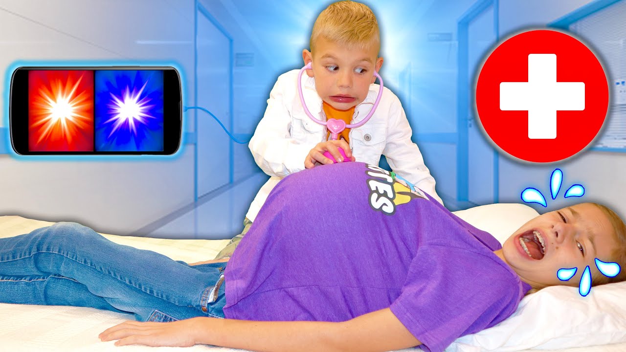 Bro Doctor ViSit To Help SiSter With Belly Ache! Sibling PretEnd Play!