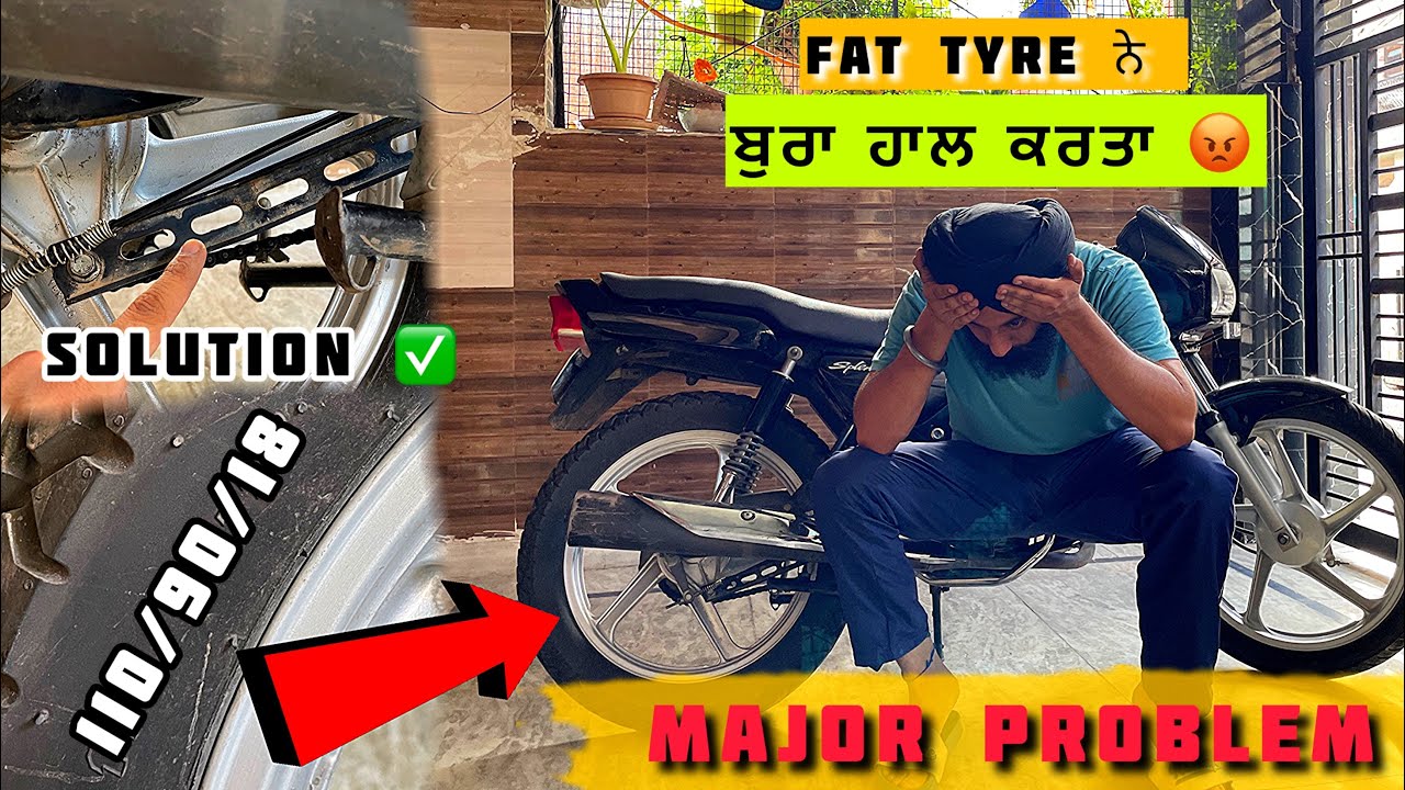 The Best Way To Solve Fat Tyre Problems On A Splendour bike ✅ Size 110/90/18 😱