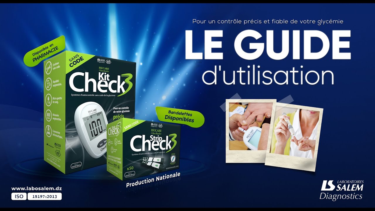 Guide d'utilisation du glucomètre Check 3