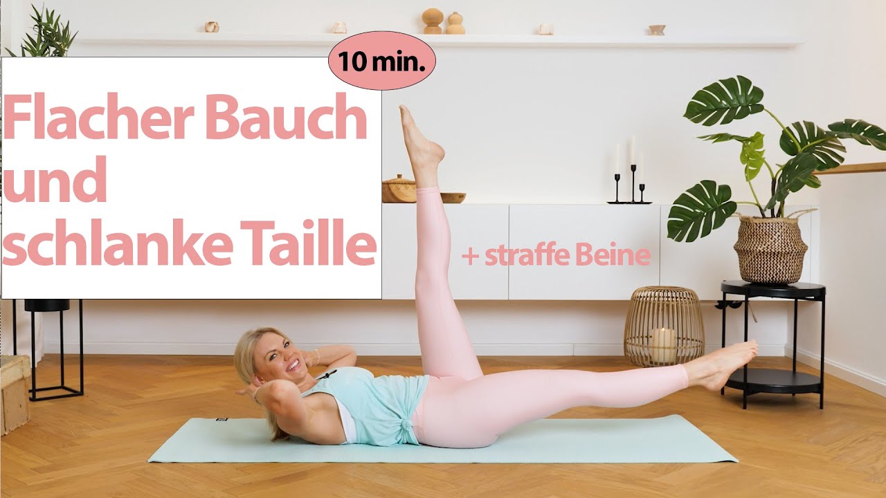 10.min Pilates Workout für die SCHLANKE TAILLE + FLACHER BAUCH // effektiv slim waist + flat belly