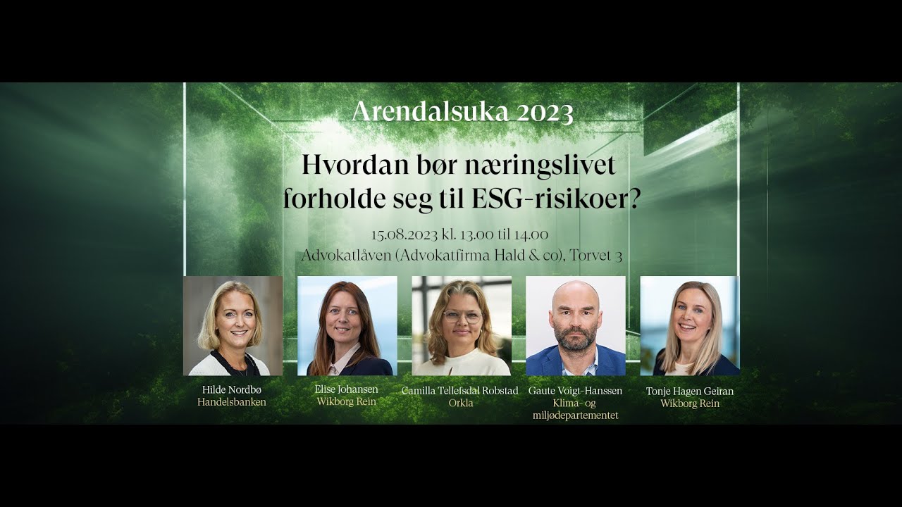 Hvorfor og hvordan bør næringslivet forholde seg til ESG-risikoer?