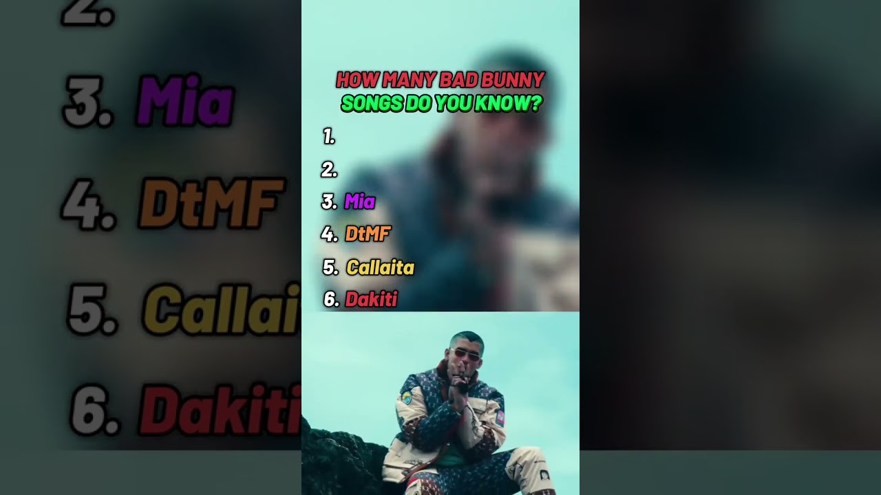 How many Bad Bunny songs do you really know? 👀🔥