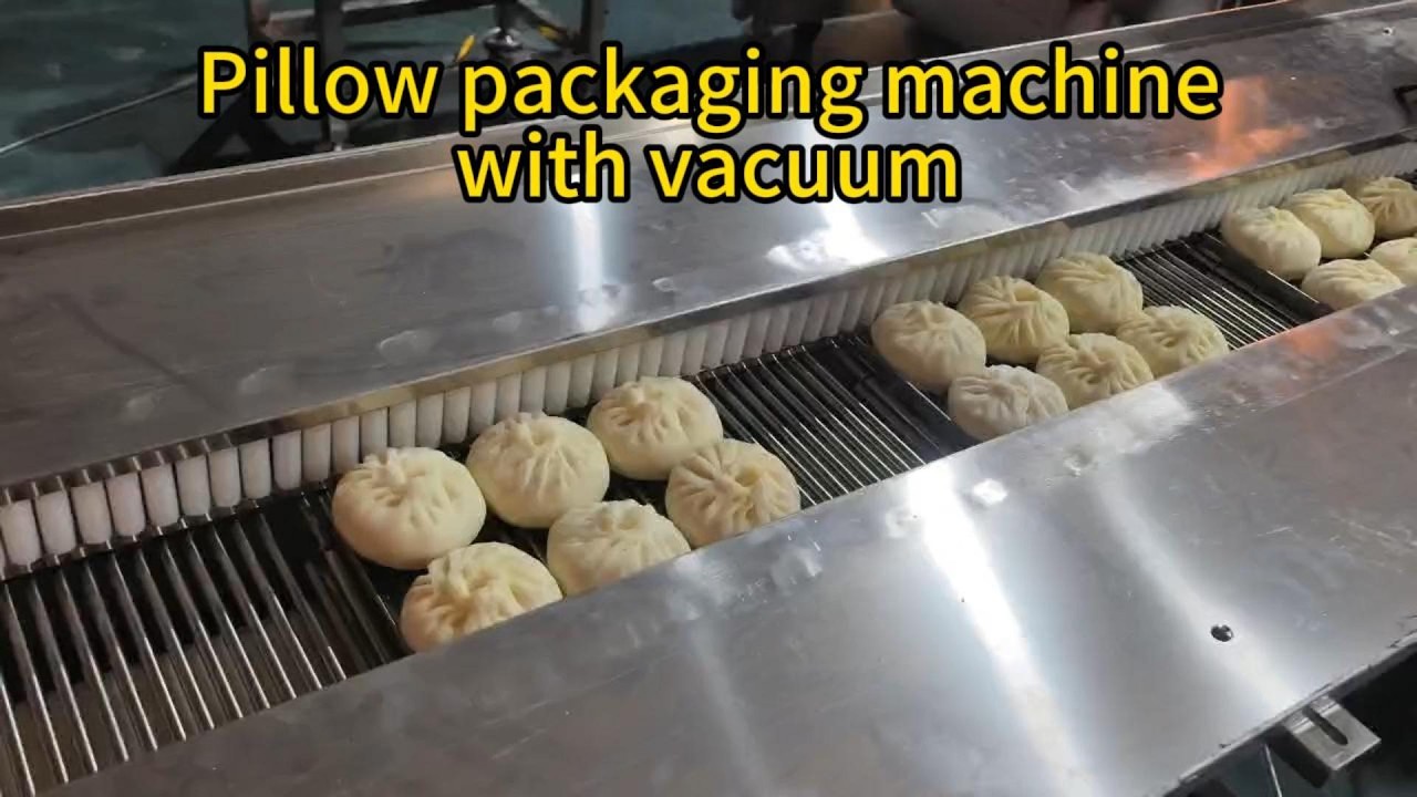 Horizontal Vacuum Pillow Packing Machine Vacuum Flow Pack For Steamed buns, mantou, and pastries
