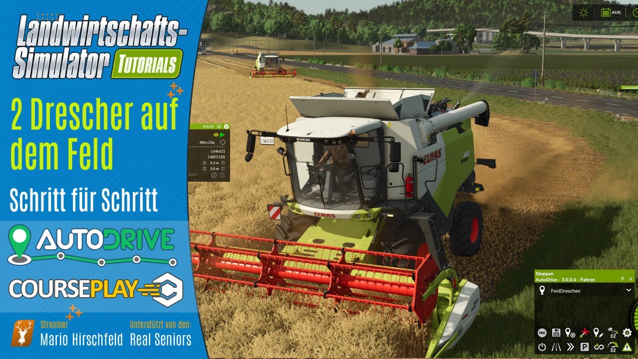 Tutorial: 2 Drescher mit CoursePlay & AutoDrive perfekt nutzen! 🚜✨