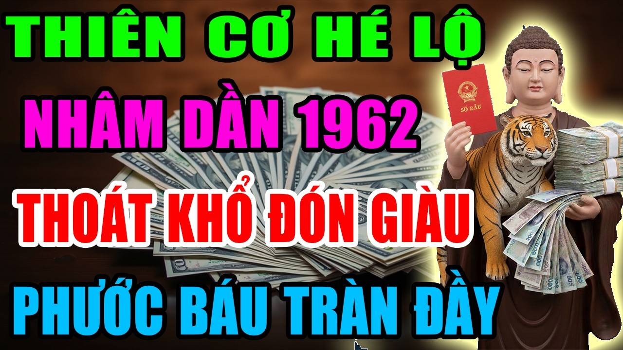 Thiên Cơ Hé Lộ: Nhâm Dần 1962 Sắp Thoát Khổ Đón Giàu, Vận Tiền Bật Mạnh, Phước Báu Tràn Đầy