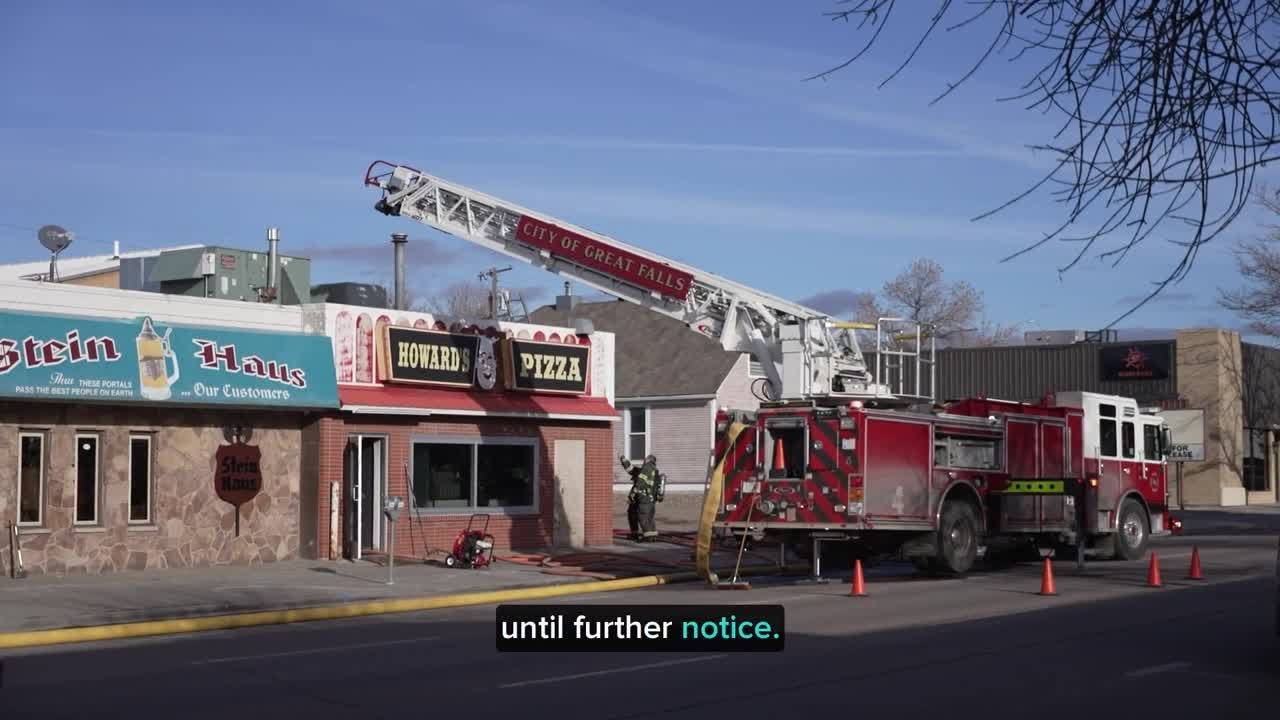 Fire at Howard's Pizza - Stein Haus in Great Falls