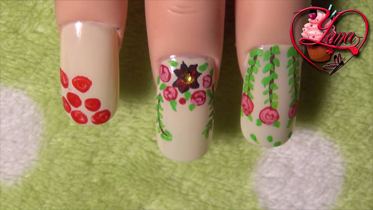 Decoraciones de U&ntilde;as  rosas - Yana - Nail Art