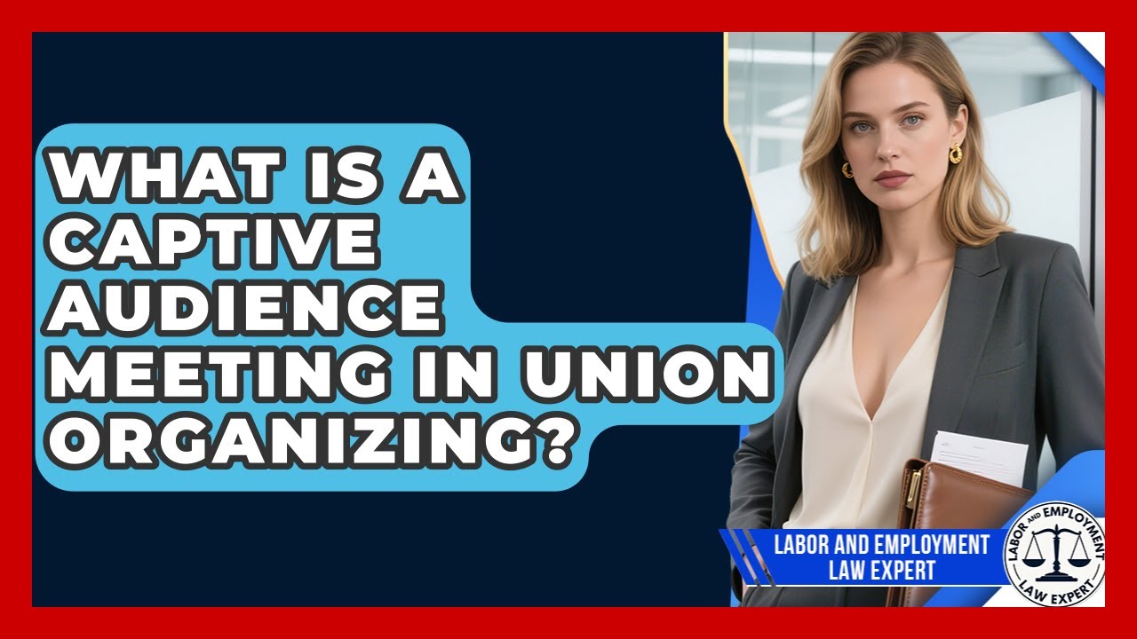 What Is A Captive Audience Meeting In Union Organizing? - Labor and Employment Law Expert