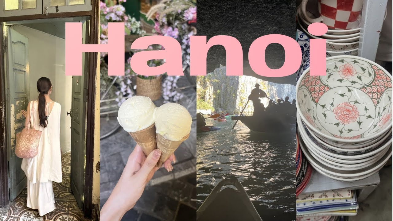 【ベトナム vlog】3泊4日大充実ハノイ🇻🇳絶対に参考にしてほしい💖カフェ巡り/食器巡り/ハロン湾ツアー/スパ/ベトナム料理