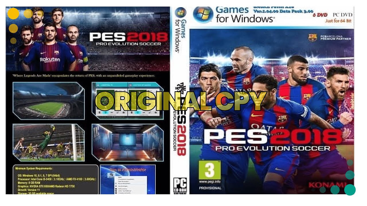 PES 2018 - Original Copy File + Data Pack 4 [ DLC 4.0 ] (PC) | FREE DOWNLOAD