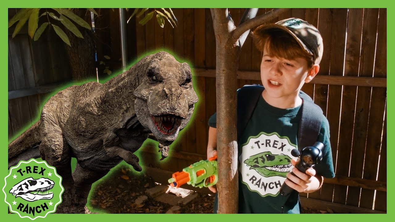 Tracking Baby T-Rex | @TrexRanch | NEW Superhero Cartoon for Kids | Moonbug Kids