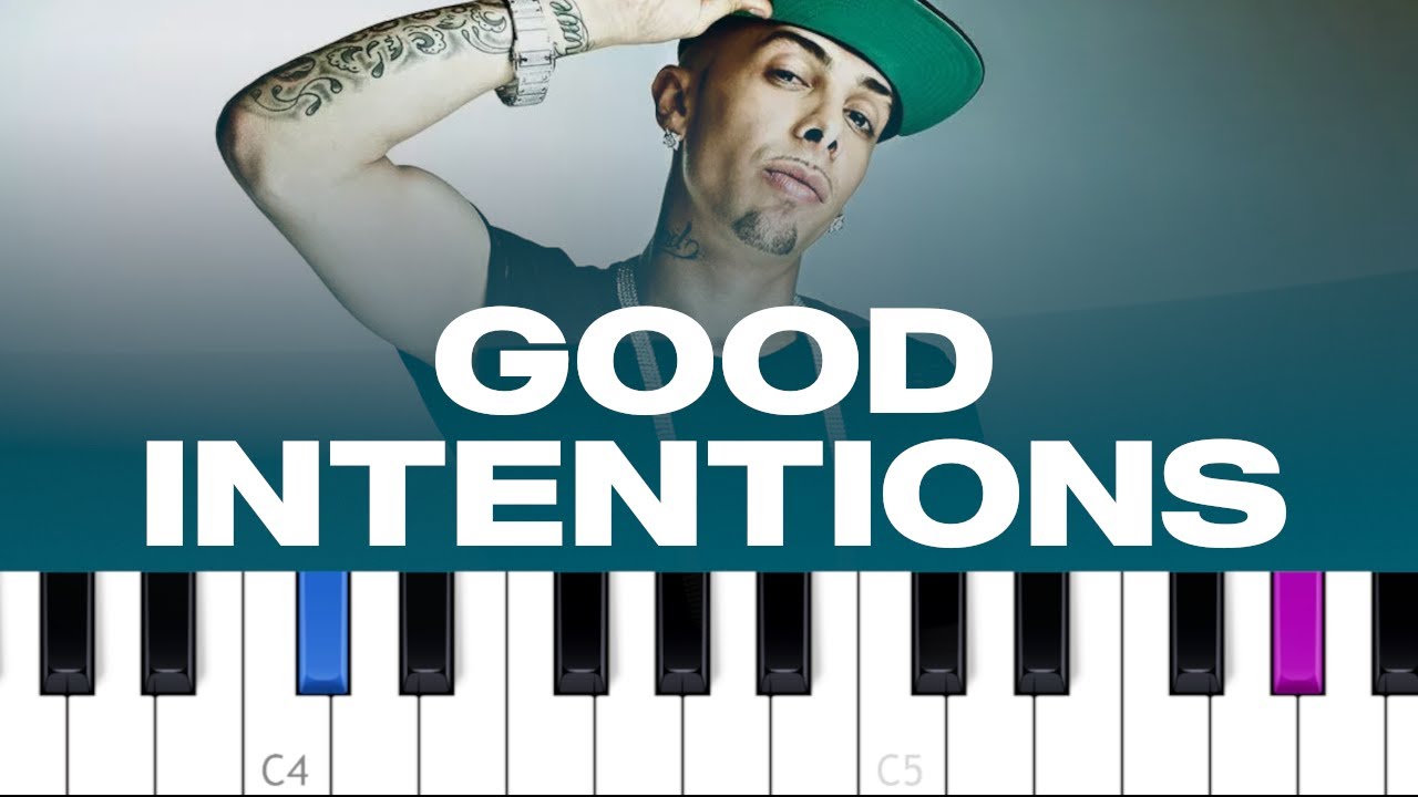 Dappy - Good Intentions  (piano tutorial)