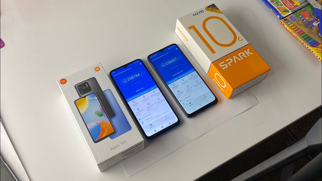 Сравнение Тест Антуту Tehno Spark 10c vs Redmi 10c по производительности