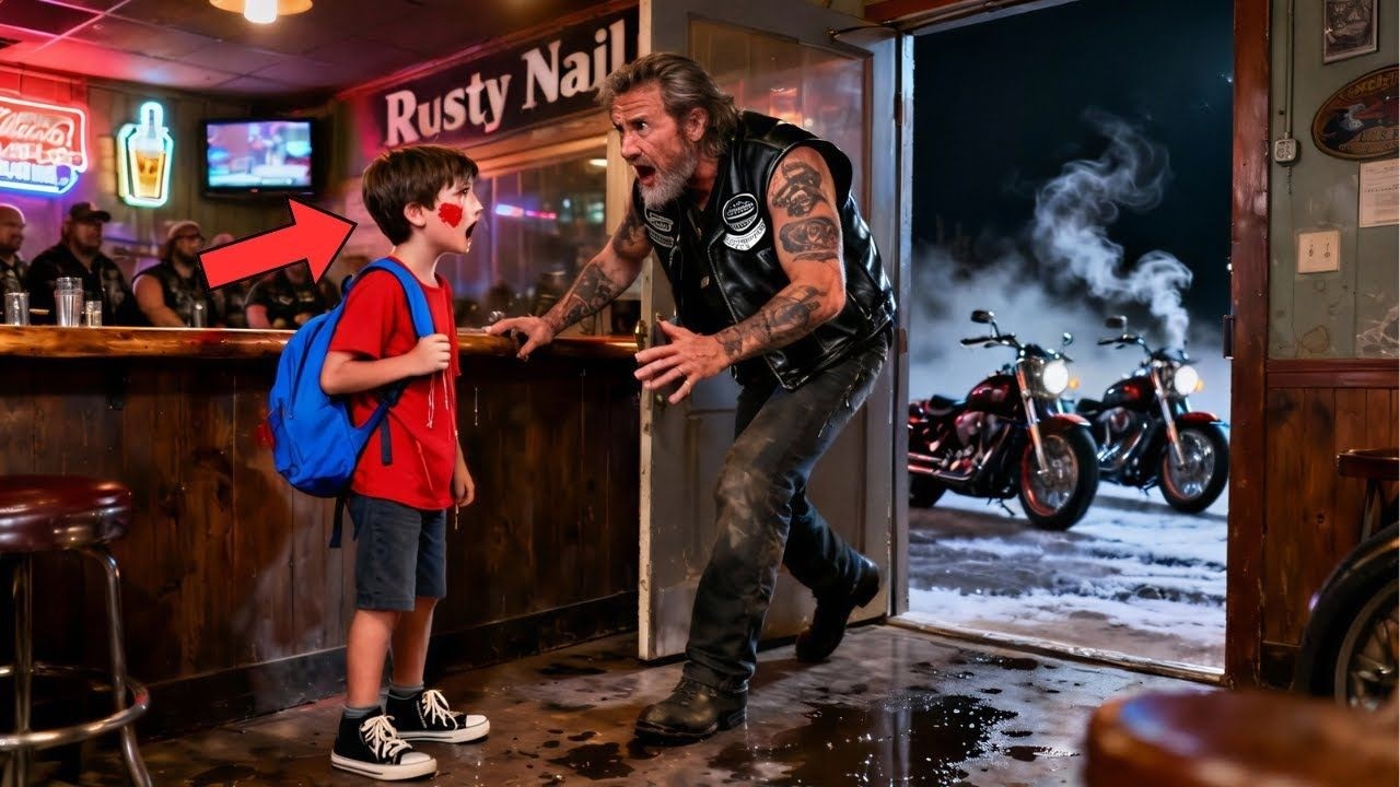 Kleiner Junge stellte sich zwischen Mama und Täter – lief zur Biker Bar um Hilfe, Biker halfen......