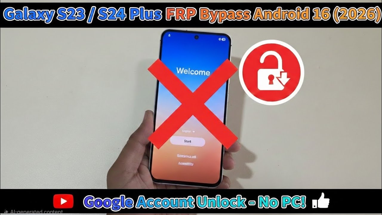 Galaxy S24 Plus FRP Bypass Android 16 (2026) | One Click Unlock - No PC Method 🔥