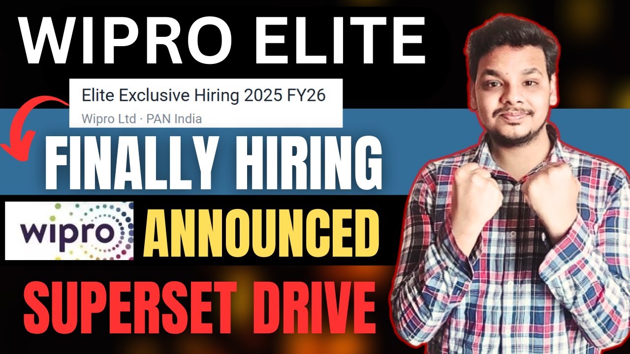 Finally Wipro Elite Hiring 2025 | Wipro Superset Hiring Announced | OFF Campus Drive For 2025 Batch