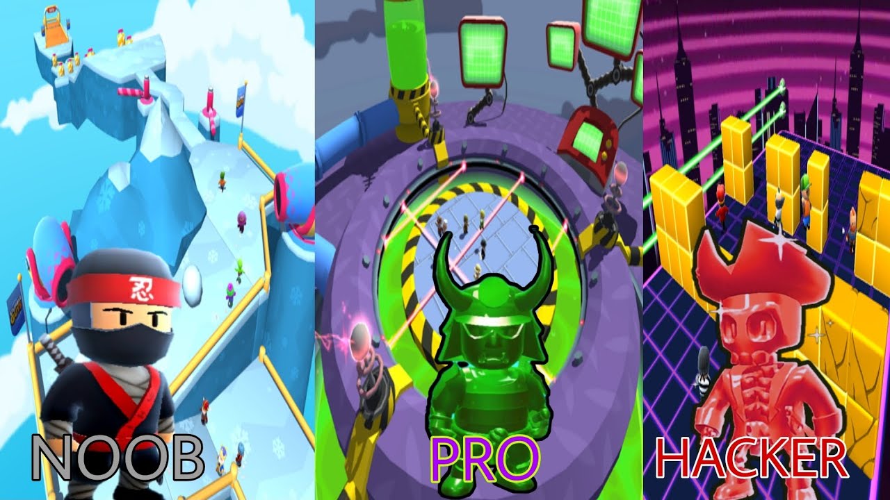 Noob vs Pro vs Hacker in Stumble Guys