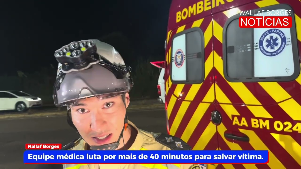 Motociclista sofre parada cardiorrespiratória após colisão grave; motorista foge sem prestar socorro
