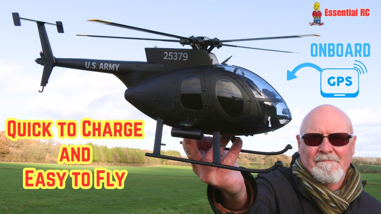 QUICK TO CHARGE and EASY TO FLY ! YUXIANG F119S MD500 GPS Stabilized Helicopter + Optical Flow/LiDAR