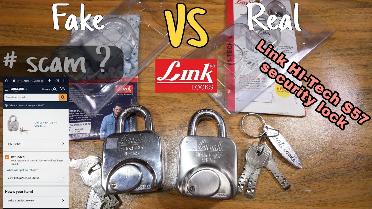 Link S57 With 9 Pin HI-Tech Stainless Steel Lock | Diffrence between orignal and fake link lock