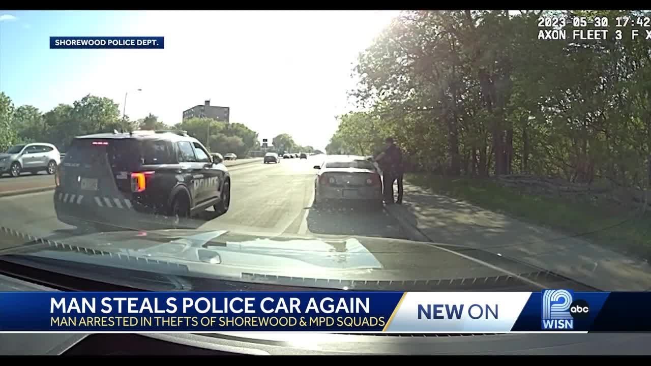 Man accused of stealing a police car, again