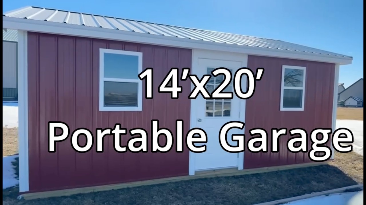 14x20 Portable Garage Shed Tour | Roll-Up Door + Walk-In Door | Sun Rise Sheds