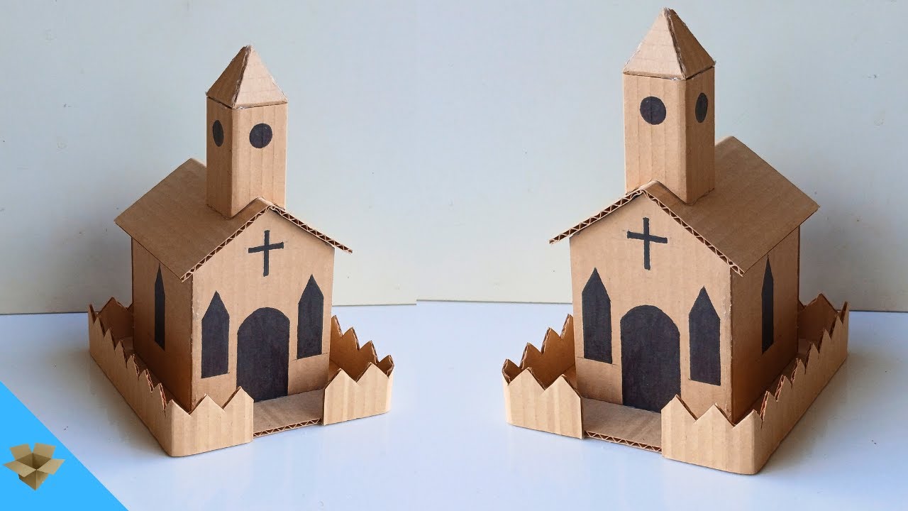 IGREJA Feita com PAPELÃO | Como fazer Igreja de Papelão