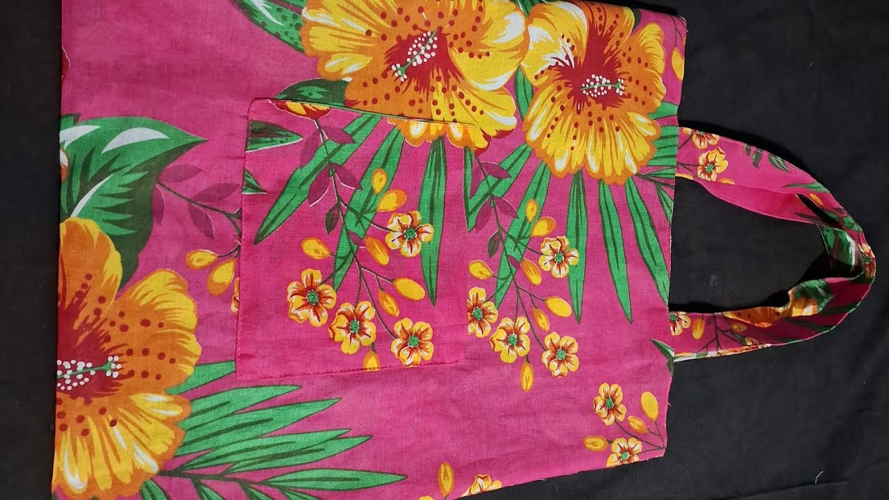 Bolsa dupla face de chita, super facilde fazer.