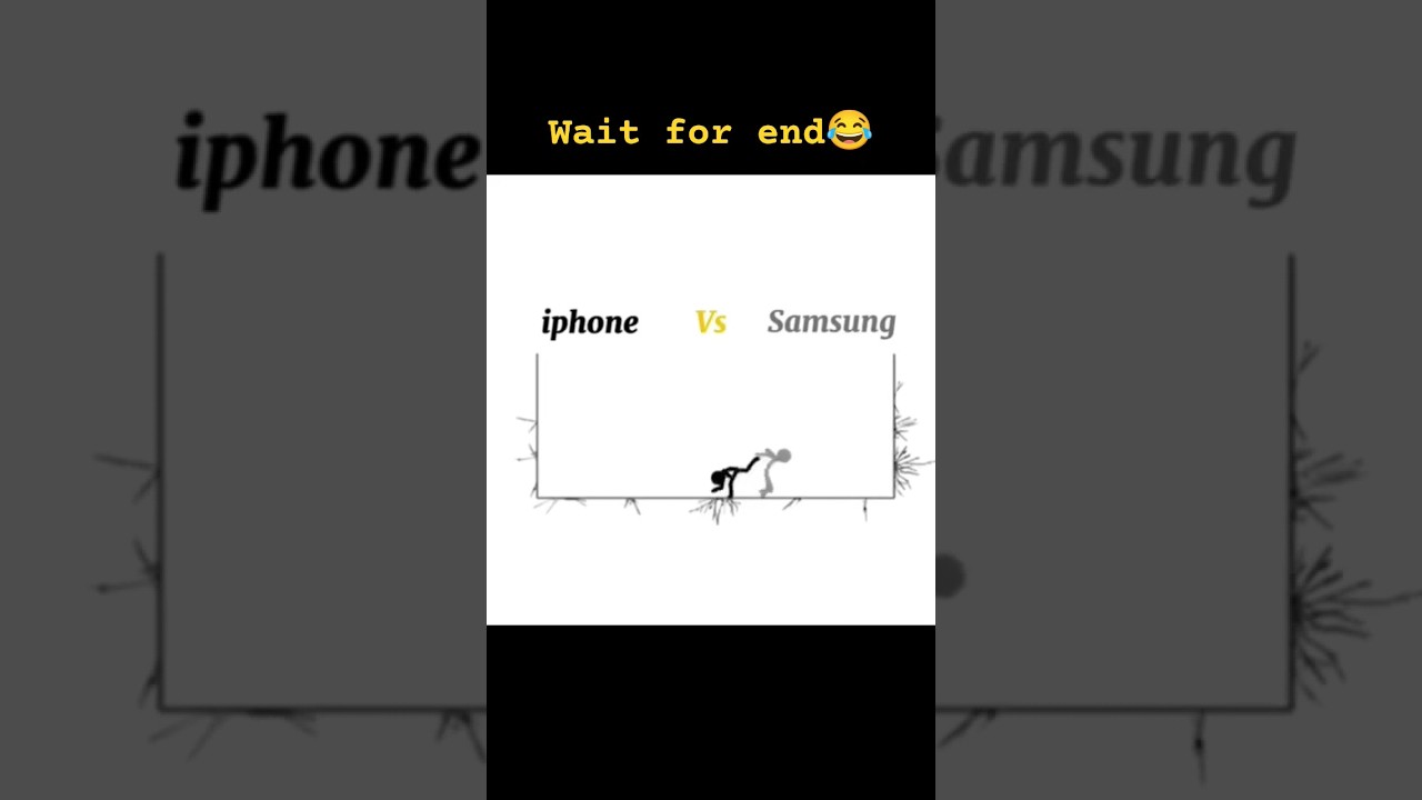iPhone Vs Samsung funny stickman animation 🤣🤣 #shorts #funny #stickman #viral