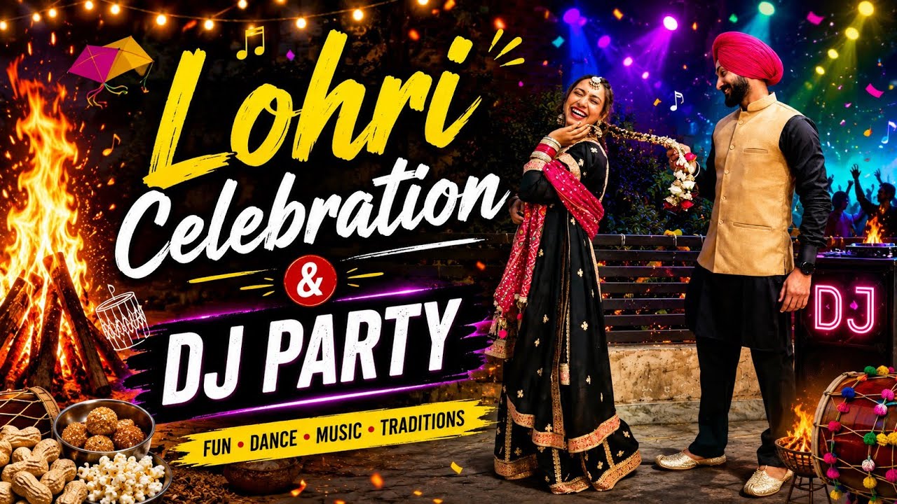 Lohri Di Raat 🔥 DJ Party | Dhol Tasha | Traditional Dhooni | Sukhraj’s First Lohri Celebration ✨