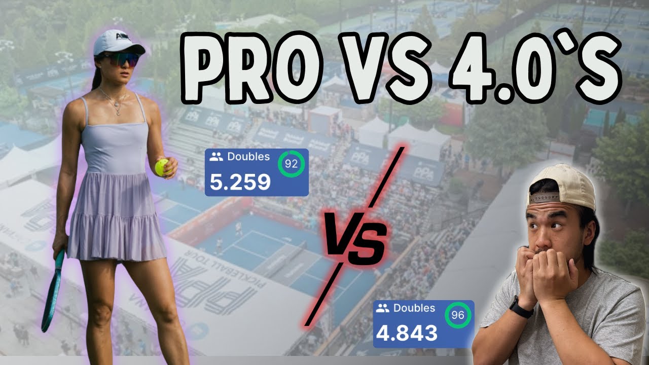 Can two 4.5+ guys hang with a pro women's player??? (4.5+ Pickleball)