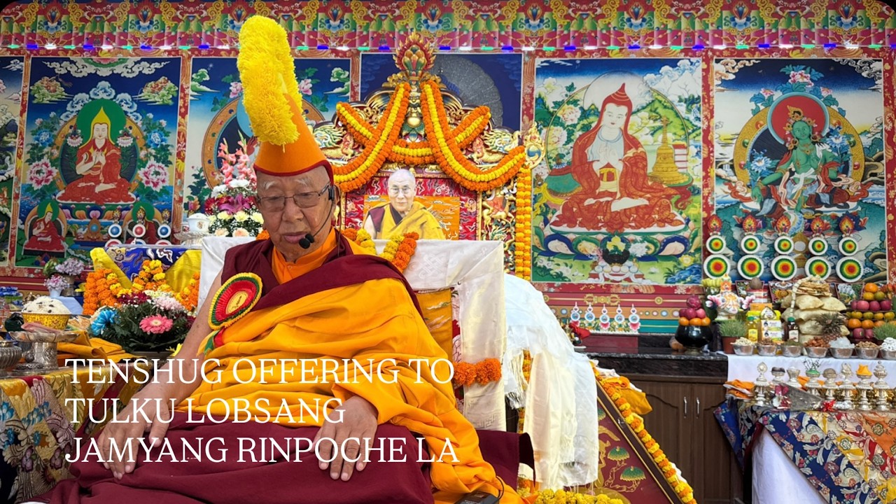 LONG LIFE  PRAYERS OFFERING TO OUR TULKU LOBSANG JAMYANG RINPOCHE LA BY SHREE DHARGYALING MONASTERY
