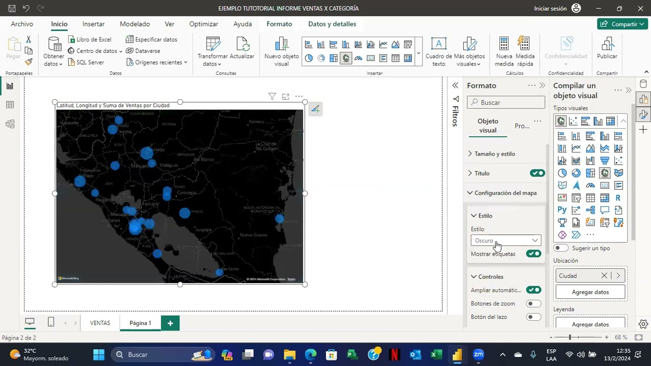 INSERTAR UN MAPA EN POWER BI DESKTOP