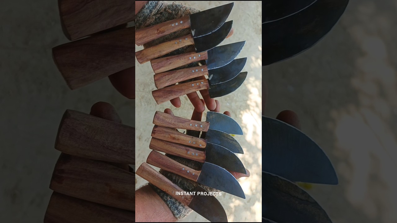 Old rusty Saw blade Turned into Ten Skinner Knives