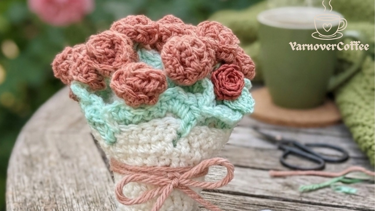 DIY Rose Bouquet Coaster 🌹🌿 | എളുപ്പത്തിൽ ഒരു റോസ് കോസ്റ്റർ ഉണ്ടാക്കാം!