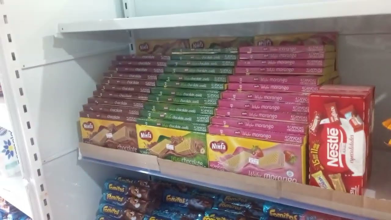 EFEITO ESCADA NOS BISCOITOS WAFER | APRENDA COMO FAZER | ORGANIZANDO PRODUTOS NA PRATELEIRA.