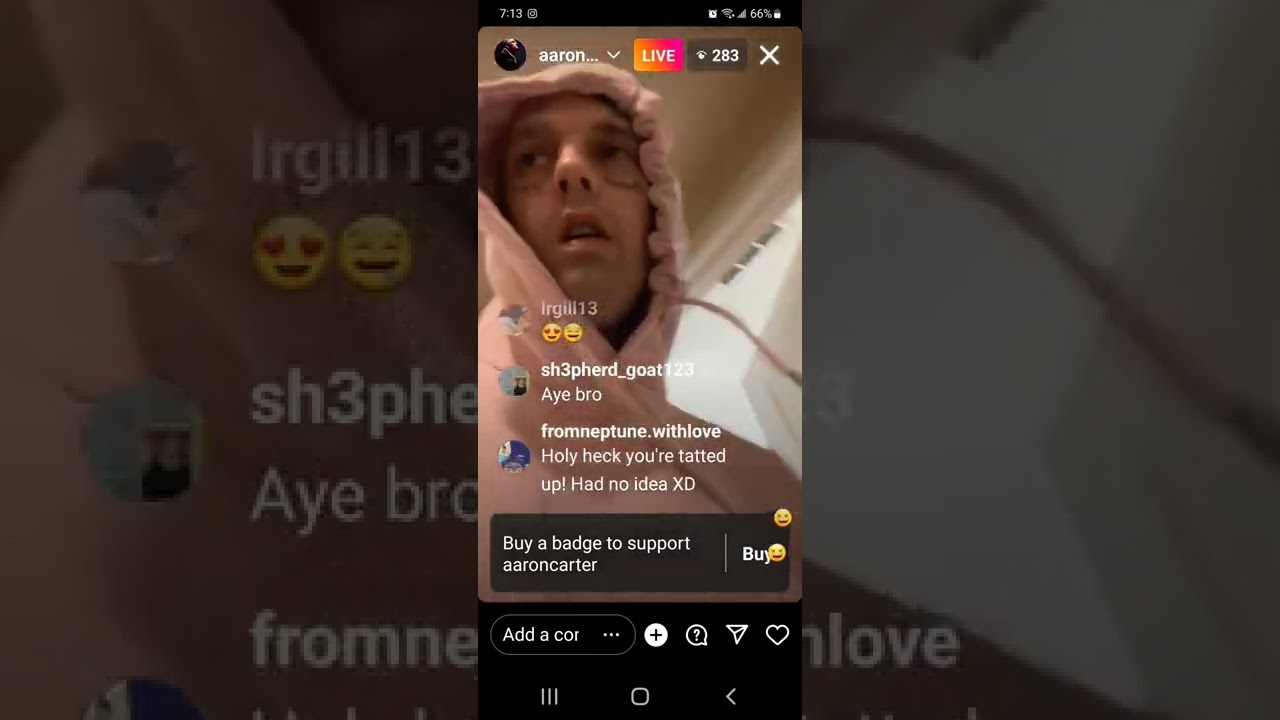 9.19.22 #aaroncarter ig live lardi b