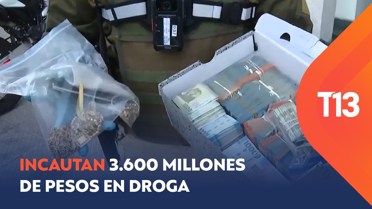 Incautan 3.600 millones de pesos en droga