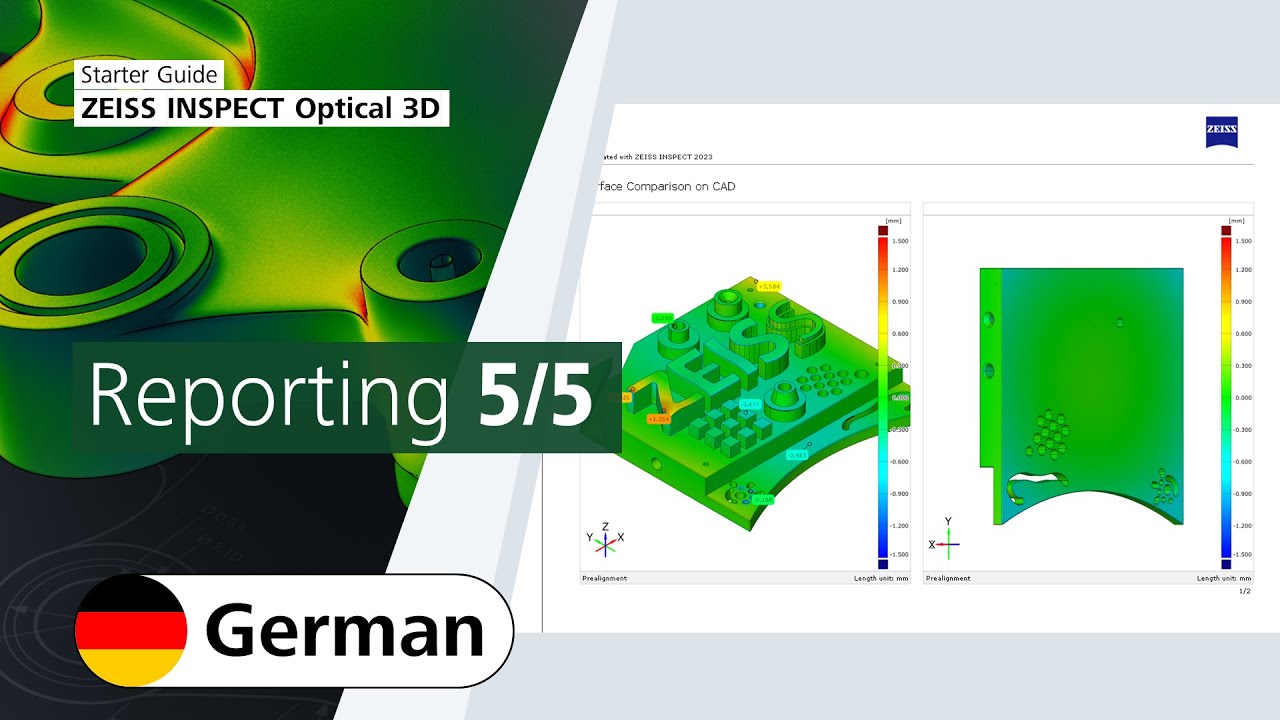 Reporting in ZEISS INSPECT Optical 3D (5/5)