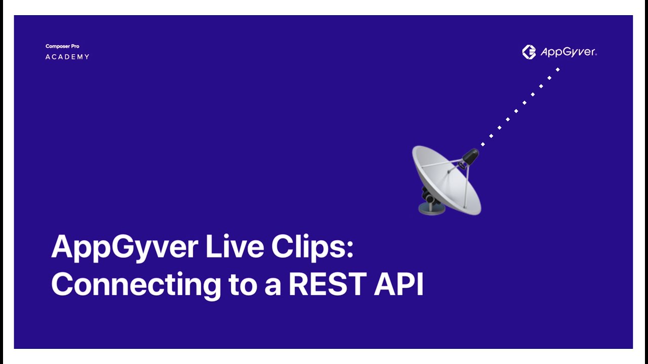 AppGyver Live — Connecting to a REST API [Clip]