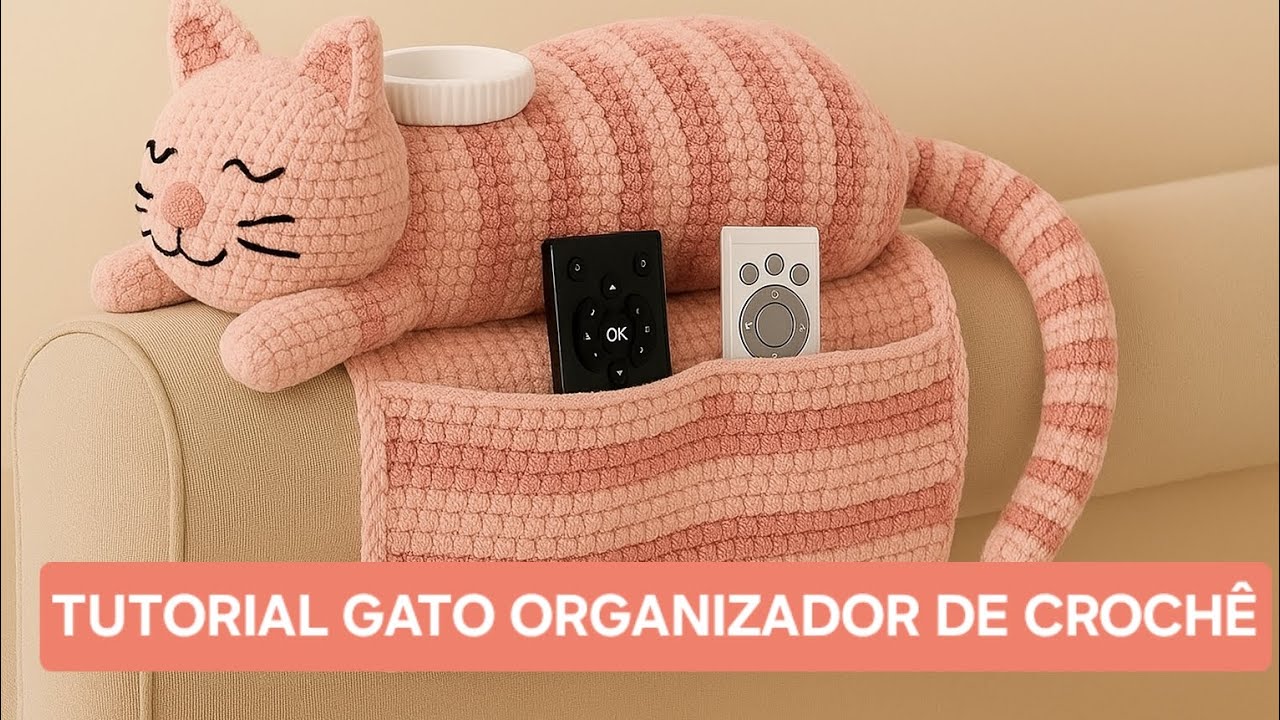 GATO ORGANIZADOR DE CROCHE /parte 1