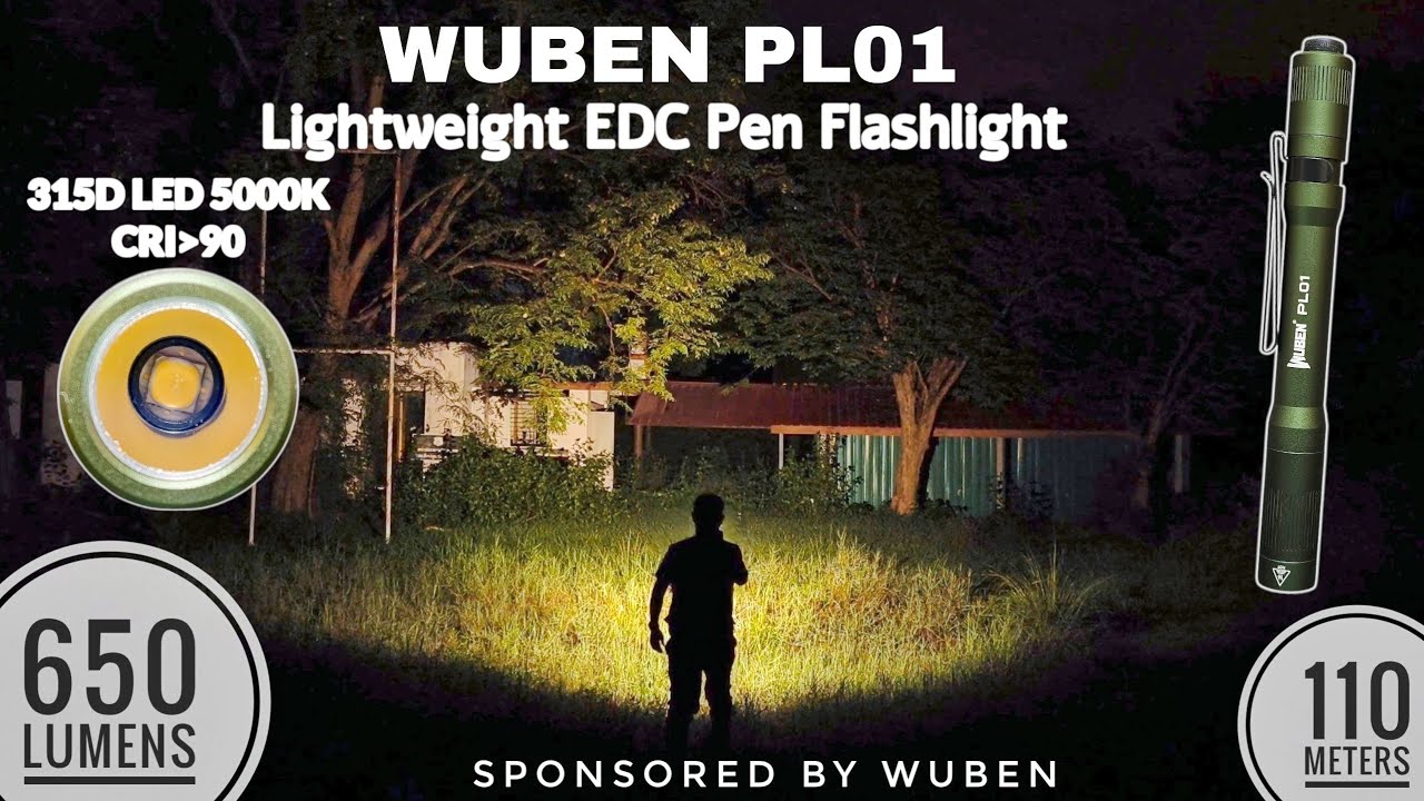 Wuben PL01 - Lightweight EDC Pen Flashlight with 5000K High CRI