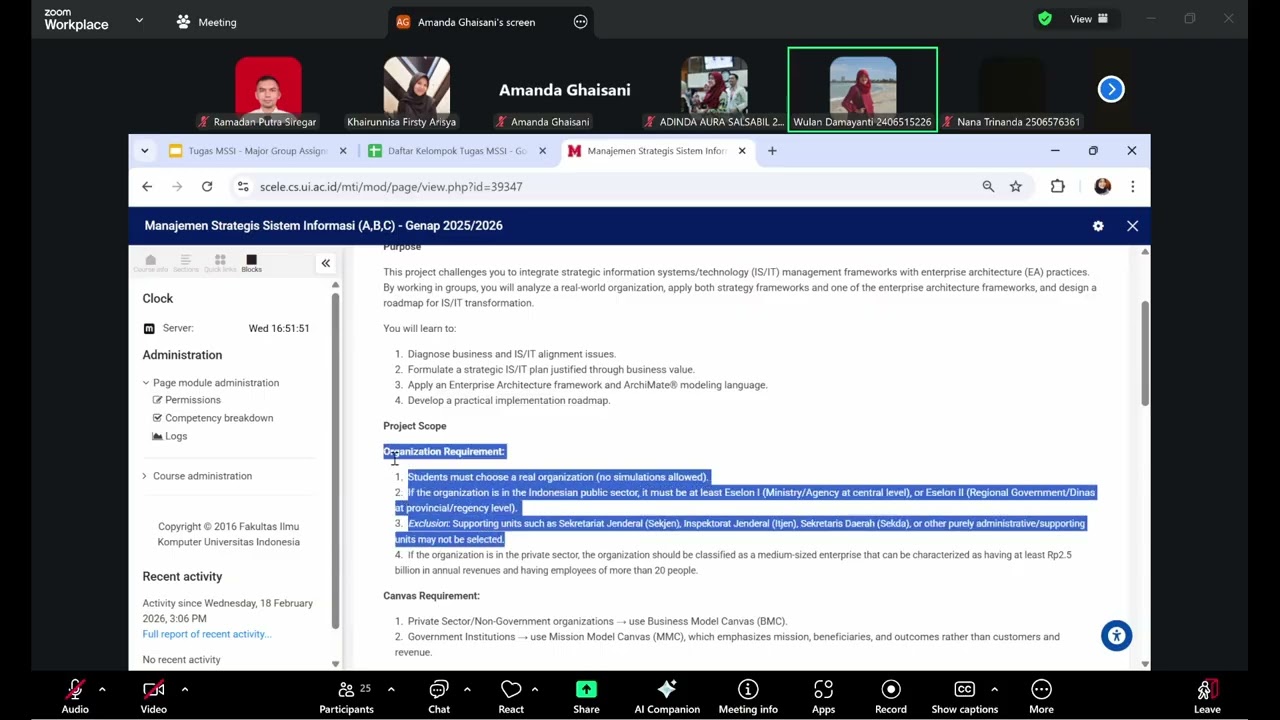 UI - MSSI 2025SA Penjelasan Tugas Kelompok dan Kuis (18-02-2026)