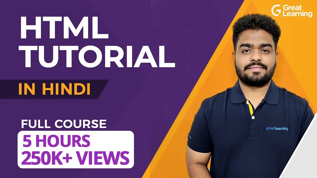 HTML Tutorial in Hindi | Learn HTML in 5 Hours | HTML Tutorial for beginners in 2022| Great Learning
