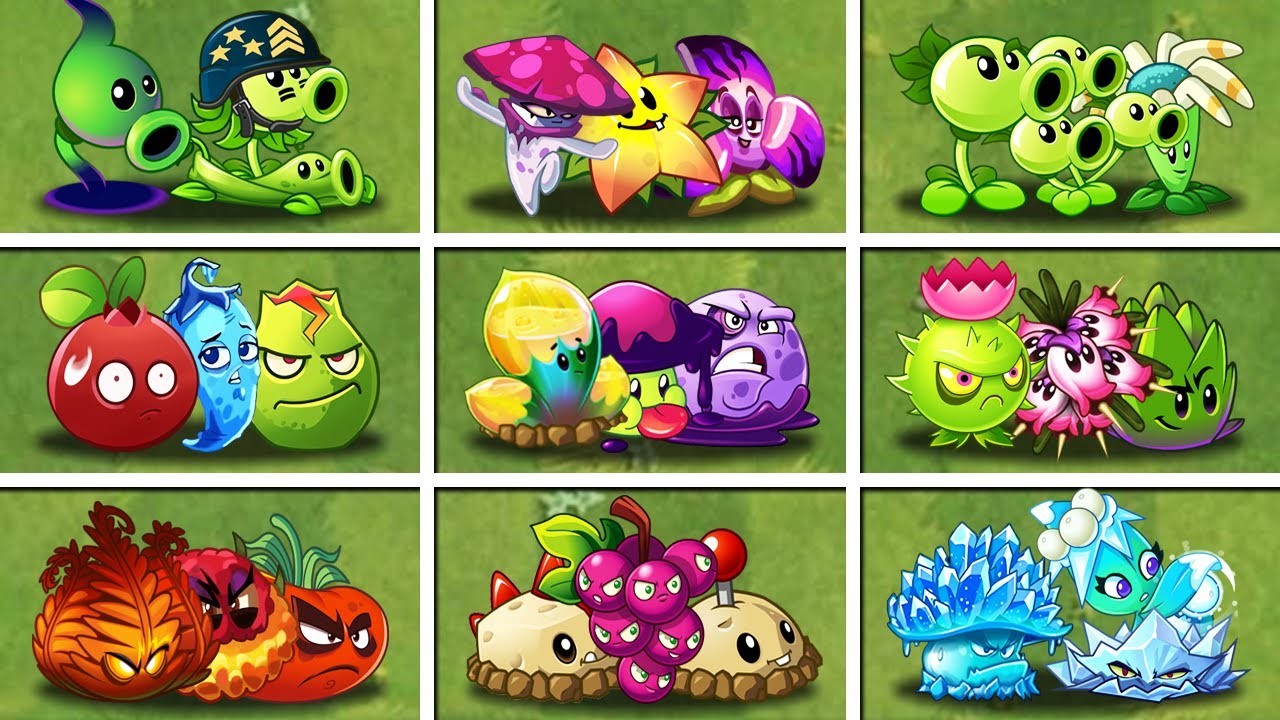 Random 20 Teams 3 Plants - Which Team Plant Will Win? - PVZ 2 Team Plants