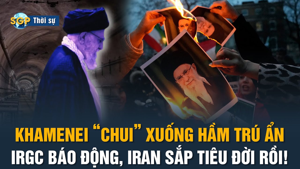 NÓNG! Ali Khamenei trốn xuống hầm, dân hô vang khẩu hiệu: “Cái chết cho độc tài”, IRGC hoảng sợ!