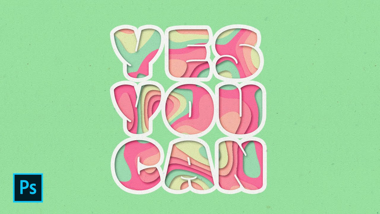 Paper Cutout Text Effect | Photoshop Tutorial