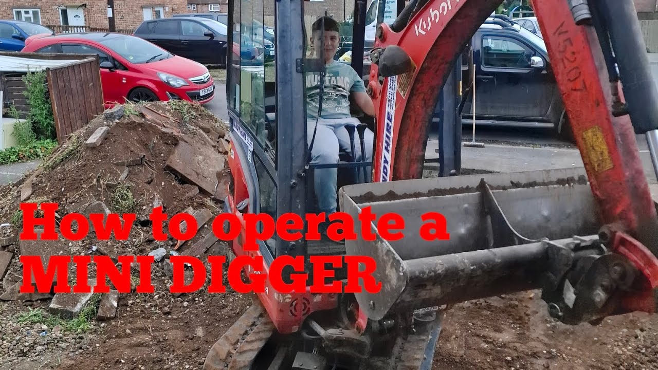 How to operate and drive a mini excavator